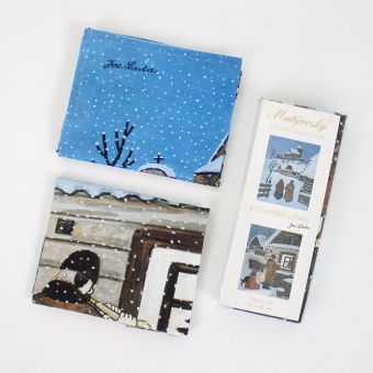 Utěrky JOSEF LADA ŠTĚDRÝ VEČER, modrá, 2 kusy 50x64cm