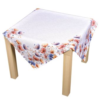 Kuchyňský ubrus CYH6105 TISK, modro- červené květy 85x85cm (čtverec) 