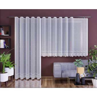 Kusová záclona AURELIA jednobarevná bílá, (více rozměrů)