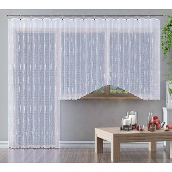Kusová záclona EDISON jednobarevná bílá, (více rozměrů)