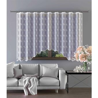 Kusová záclona MIRANDA  jednobarevná bílá, (více rozměrů)