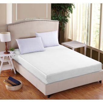 Luxusní napínací mako-jersey prostěradlo s lycrou DELUXE 140x200cm / 30cm elastické, bílé