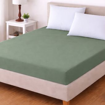 Luxusní napínací mako-jersey prostěradlo s lycrou DELUXE Collection 90x200cm / 30cm elastické, peppermint