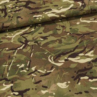 Maskáčovina SPARTAN HT FLEX LITE Ripstop, 195 g/m², britský lesní vzor, š. 150 cm (látka v metráži)
