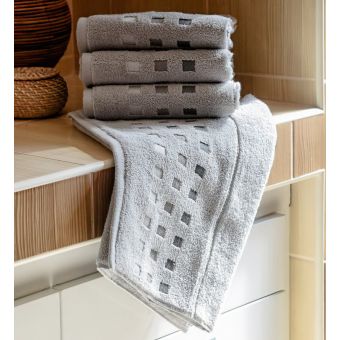 Mikrofroté ručník ZORA, šedá, 50x100cm