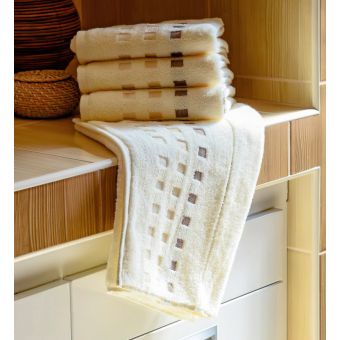 Mikrofroté ručník ZORA, smetanová, 50x100cm