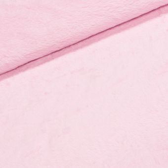 Mikroplyš / coral fleece 090 jednobarevná světle růžová, š.160cm (látka v metráži)
