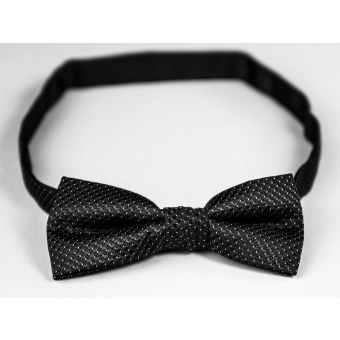 Motýlek pánský AMJ černý - stříbrný vzor MP026