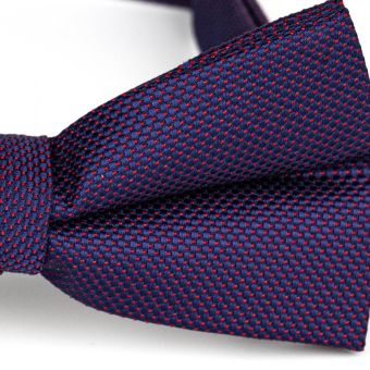 Motýlek pánský AMJ vzorovaný, modrý / červené puntíky MP417