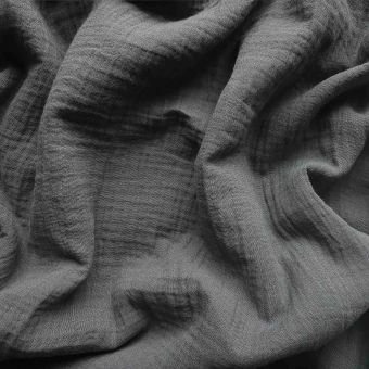 Povlečení Prem MUŠELÍN PREMIUM ŠEDÉ, jednobarevné, šedé, mušelín, 140x200cm + 70x90cm