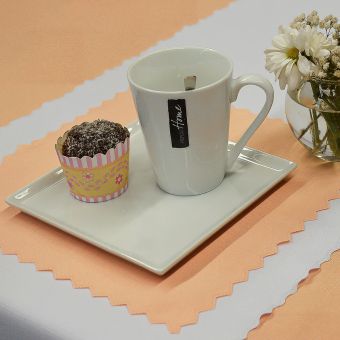 Nešpinivý / teflonový látkový ubrus UNI 5055 SVĚTLE LOSOSOVÁ, (více rozměrů)