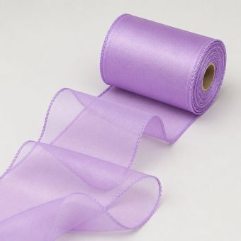 Organza dekorační 45536/5029 světle fialová, šíře 12cm, návin 9m