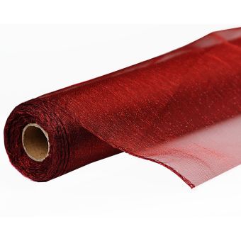 Organza dekorační 45536/5091 vínová (bordó), šíře 12cm, návin 9m