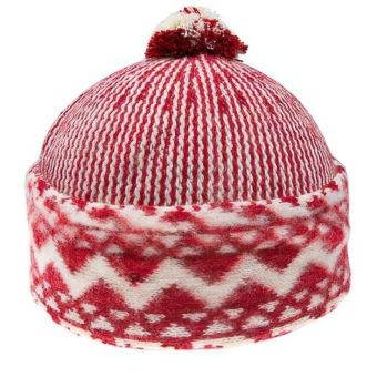 Pánská čepice zmijovka TONAK TRITON červeno-smetanová, univerzální velikost