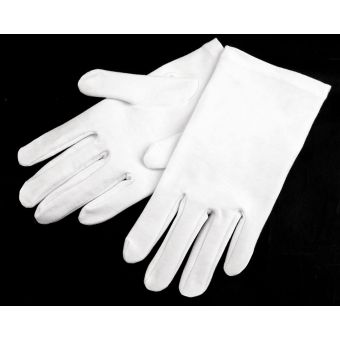 Pánské bavlněné společenské (taneční) rukavičky, 720804, bílé, uni velikost
