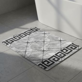 Pěnová předložka PVC AQUAMAT 530-D, dlažba šedá, šíře 65cm (metráž)