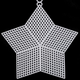 Plastová kanava, vyšívací mřížka na vyšívání a tapiko 740489/2, bílá, hnězda 14cm