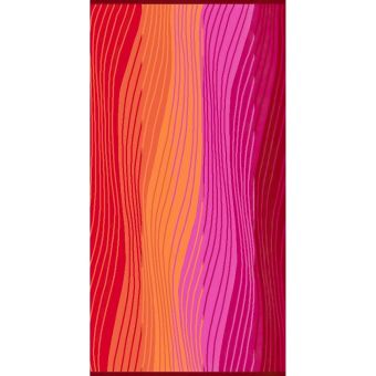 Plážová osuška TROPIC STATICO RED, vlnky, červená, froté, 90x160cm
