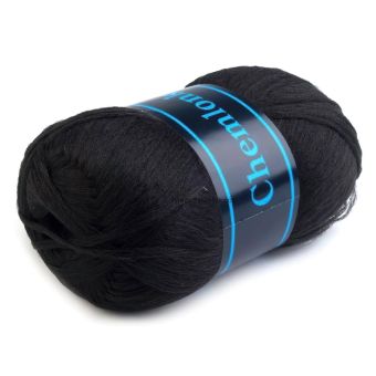 Pletací / háčkovací příze Ariadne CHEMLONKA 27 černá, jednobarevná, 50g/250m
