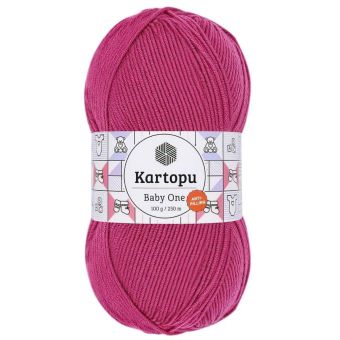 Pletací / háčkovací příze Kartopu BABY ONE K245 fuchsiová, jednobarevná, antipillingová, 100g/250m