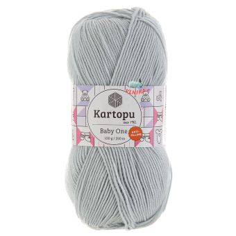 Pletací / háčkovací příze Kartopu BABY ONE K993  šedá, jednobarevná, antipillingová, 100g/250m