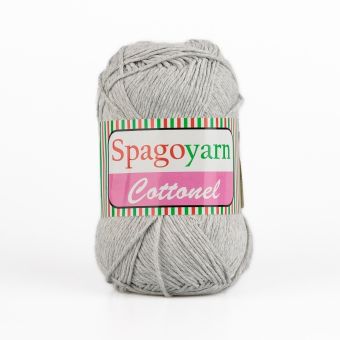 Pletací / háčkovací příze Spagoyarn COTTONEL 103 šedá, jednobarevná, 100g/200m