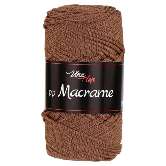 Pletací / háčkovací příze Vlna-Hep PP MACRAME 4207 hnědá, jednobarevná, 100g/85m
