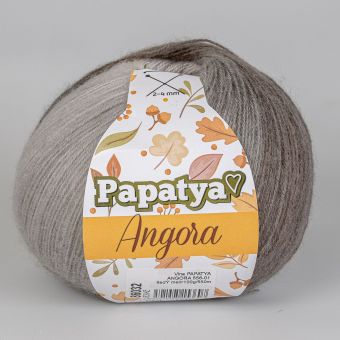 Pletací příze Vlnika PAPATYA ANGORA 556-01 šedý melír, efektní, 100g/550m