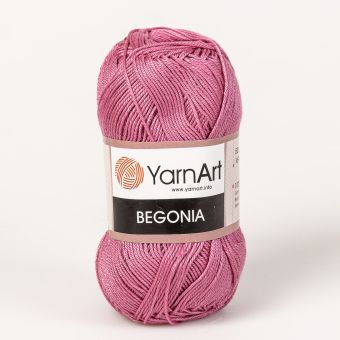 Pletací / háčkovací příze YarnArt BEGONIA 0075 malinová, jednobarevná, mercerovaná, 50g/169m