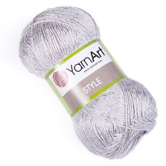Pletací / háčkovací příze YarnArt STYLE 666 světle šedá, jednobarevná, viskózová, 50g/185m
