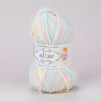 Pletací příze Alize BABY BEST BATIK 6655 sladká růžovo-modrá, melírovaná, antipillingová, 100g/240m