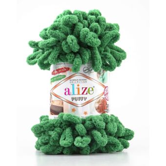 Pletací příze Alize PUFFY 532 zelená, efektní, 100g/9,2m
