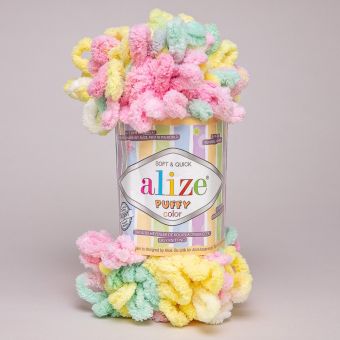 Pletací příze Alize PUFFY COLOR 5862 vícebarevná, efektní, 100g/9m