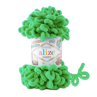 Pletací příze Alize PUFFY 778 zelená, efektní, 100g/9,2m