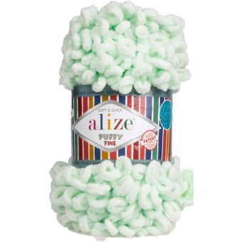 Pletací příze Alize PUFFY FINE 464 světle zelená, efektní, 100g/14m