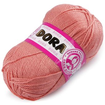 Pletací příze Madame Tricote paris DORA 121 lososová, klasická, 100g/250