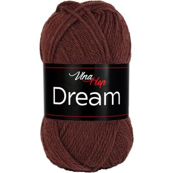 Pletací příze Vlna Hep DREAM 6407 tmavě hnědá, 100% merino vlna, jednobarevná, 50g/125m