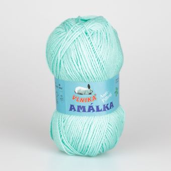 Pletací příze Vlnika AMÁLKA 130 tyrkysová, klasická, antipillingová, 100g/250m