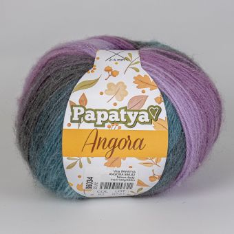 Pletací příze Vlnika PAPATYA ANGORA 556-82 fialovo-šedý melír, efektní, 100g/550m