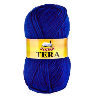Pletací příze Vlnika TERA 049 modrá, klasická, 100g/310m