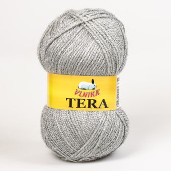 Pletací příze Vlnika TERA 077 šedá, klasická, 100g/310m