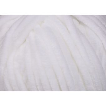 Pletací příze YarnArt DOLCE 741 bílá, efektní, 100g/120m