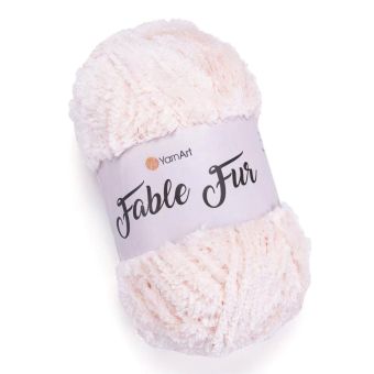 Pletací příze YarnArt FABLE FUR 976 světle růžová, efektní, 100g/100m