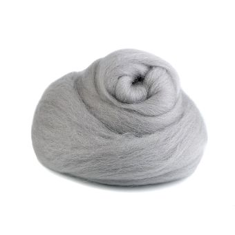 Vlna na plstění / ovčí rouno česané, 730340/37, 20g, světle šedá