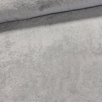 Plyš / mikroplyš 004, oboustranný, jednobarevná světle šedá, š.150cm (látka v metráži)