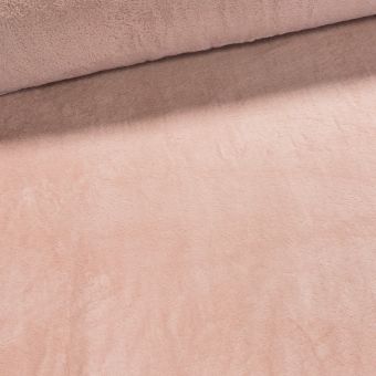 Plyš / mikroplyš 022, oboustranný, jednobarevná pudrová, š.150cm (látka v metráži)
