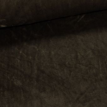 Plyš / mikroplyš 026, oboustranný, jednobarevný béžovo-šedá khaki, š.150cm (látka v metráži)