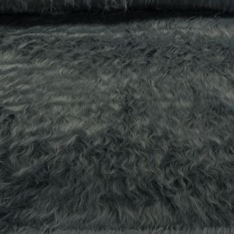 Plyš PELO LARGO 1001 DLOUHÝ CHLUP, šedozelený, šíře 160cm (metráž)