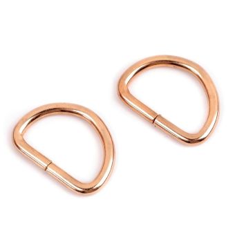 Polokroužek na koženou galanterii š.20 mm 06 růžové zlato