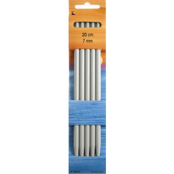 Ponožková jehlice PONY, hliníková, 5 kusů, délka 20cm, velikost 7mm